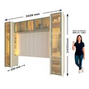Ver imagem 6 de Guarda-Roupa Modulado Reflecta 7 Portas 302,8cm x 240cm Mod 017 100% MDF Innova Bege/Off White