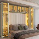 Ver mais imagens de Guarda-Roupa Modulado Reflecta 7 Portas 302,8cm x 240cm Mod 017 100% MDF Innova Bege/Off White