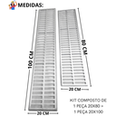 Ver imagem 3 de Grelha Ralo 1,80m x 20cm Quintal Alumínio com Tela Anti Insetos em Módulos ( 20cm x 80cm + 20cm x 10