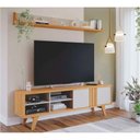 Ver imagem 2 de Rack Bancada para TV 100% MDF 180 cm Paraty Nature/Off White - Permóbili