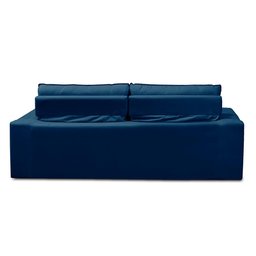 Sofá Retrátil e Reclinável 2 lugares com Molas 1,50m Ester Suede Azul Adonai Estofados - 9