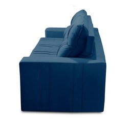 Sofá Retrátil e Reclinável 2 lugares com Molas 1,50m Ester Suede Azul Adonai Estofados - 8