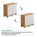 Ver imagem 7 de Quarto de Bebê Completo Berço 4 em 1 Guarda Roupa e Cômoda 100% MDF Mike Yescasa Branco Amêndoa