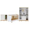 Quarto de Bebê Completo Guarda-roupa Cômoda e Berço 4 em 1 Minicama 100% Mdf Mike Espresso Móveis - 4