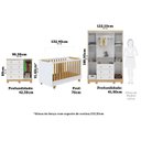 Ver imagem 3 de Quarto de Bebê Completo Guarda-roupa Cômoda e Berço 4 em 1 Minicama 100% Mdf Mike Espresso Móveis