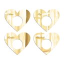 Ver imagem 1 de Porta Guardanapo Coração Desejos Espelhado Kit 4 Peças 7,5cmx6,5cm - Cria Arte Laser Dourado
