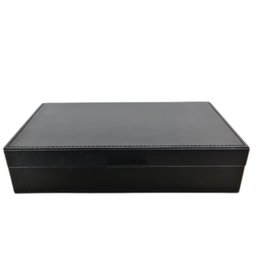 Caixa Decorativa Preta em Mdf e Poliuretano 36cm - 1