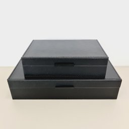 Caixa Decorativa Preta em Mdf e Poliuretano 36cm - 4