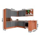 Ver imagem 3 de Cozinha Modulada Completa Bella 9 Peças (3aéreos+3balcões+1torrequente+1ilha+1complemento) C9p199