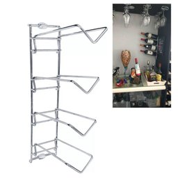 Conjunto 2 Adegas para Parede Cromado Suporte para 8 Garrafas de Vinho Ms Aramados - 5