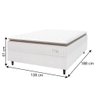Cama Box Colchão Casal Molas Ensacadas City Pillow Top 138x188x61cm Linho Branco / Bege Hellen - 4