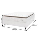 Ver imagem 4 de Cama Box Colchão Casal Molas Ensacadas City Pillow Top 138x188x61cm Linho Branco / Bege Hellen