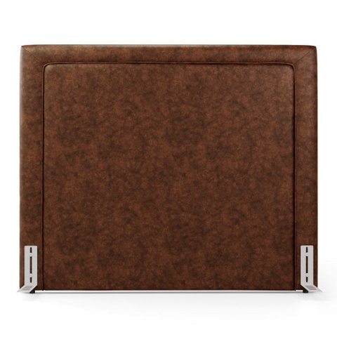 Cabeceira Cama Box Casal Padrão Alba 140cm com Frame Couríssimo Whisky - Desk Design