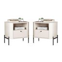 Ver imagem 1 de Conjunto Mesa de Cabeceira Malta Off White Preto