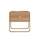 Ver imagem 3 de Mesa Cabeceira Luna Orgânico 60x58,5cm 2 Gavetas Hanover/dourado 28062