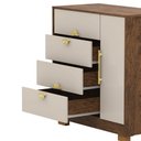 Ver imagem 5 de Cômoda Sapateira Vollard 4 Gavetas 1 Porta com Prateleira Nogueira/fendi G98 - Gran Belo