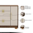 Ver imagem 3 de Cômoda Sapateira Vollard 4 Gavetas 1 Porta com Prateleira Nogueira/fendi G98 - Gran Belo