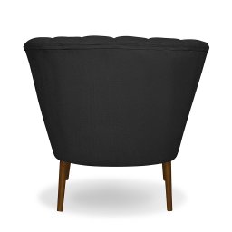 Kit 02 Poltrona Pétala Flor Decorativa Suede Preto - 3