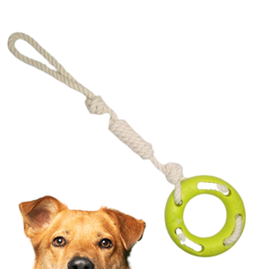 Brinquedo Mordedor de Corda Laço para Cachorro - Verde