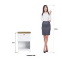 Ver imagem 5 de Mesa de Cabeceira Dormitório 1 Gaveta Americano Branco