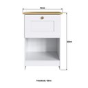 Ver imagem 3 de Mesa de Cabeceira Dormitório 1 Gaveta Americano Branco