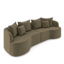Ver imagem 5 de Sofá Living Decorativo Salinas 4 ou Mais Lugares com Almofadas 290cm Modulado Veludo Castor G33- Gra