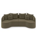 Ver imagem 2 de Sofá Living Decorativo Salinas 4 ou Mais Lugares com Almofadas 290cm Modulado Veludo Castor G33- Gra