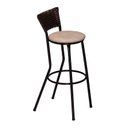 Ver imagem 1 de Banco Americano Alta Bar Bistro de Junco Fibra Sintetica:areia/chocolate Mesclado