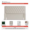 Ver imagem 6 de Cabeceira Atena para Cama Box King Size 195cm Capitonê com Frame Suede Bege Claro - Abmaza
