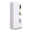 Ver imagem 2 de Guarda Roupas 1 Porta com 3 Prateleiras e 2 Gavetas Branco