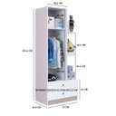 Ver imagem 5 de Guarda Roupas 1 Porta com 3 Prateleiras e 2 Gavetas Branco