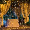 Ver imagem 1 de Cascata De Natal 520 LED Luz Amarela 8 Funções 5x2m 220V