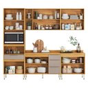 Ver imagem 2 de Cozinha Completa Plena 12 Portas 4 Gavetas Cinamon/nude - Demóbile