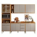 Ver imagem 1 de Cozinha Completa Plena 12 Portas 4 Gavetas Cinamon/nude - Demóbile
