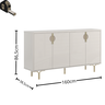 Buffet Aparador Marsala Elegante Decorativo Off White - 9