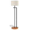 Ver imagem 2 de Luminária Decorativa Bivolt Base Aço Preta e Cúpula Palha