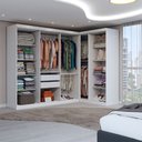 Ver imagem 2 de Guarda-roupa Casal Modulado Odisseia 9 Portas 2 Gavetas com Espelho Branco - Panorama Móveis