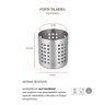 Porta Talheres Utensilios Suporte Aço Inox 12,5cm - 4