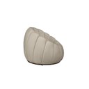 Ver imagem 2 de Poltrona Concha 100cm Base Fixa com Almofada Veludo: Bege