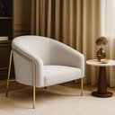 Ver imagem 1 de Poltrona Sala Industrial Alta Dourado Stella Bouclê D03 - D’Rossi