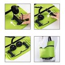 Ver imagem 4 de Carrinho Compras Dobrável Sacola Rodinha Multiuso - Verde