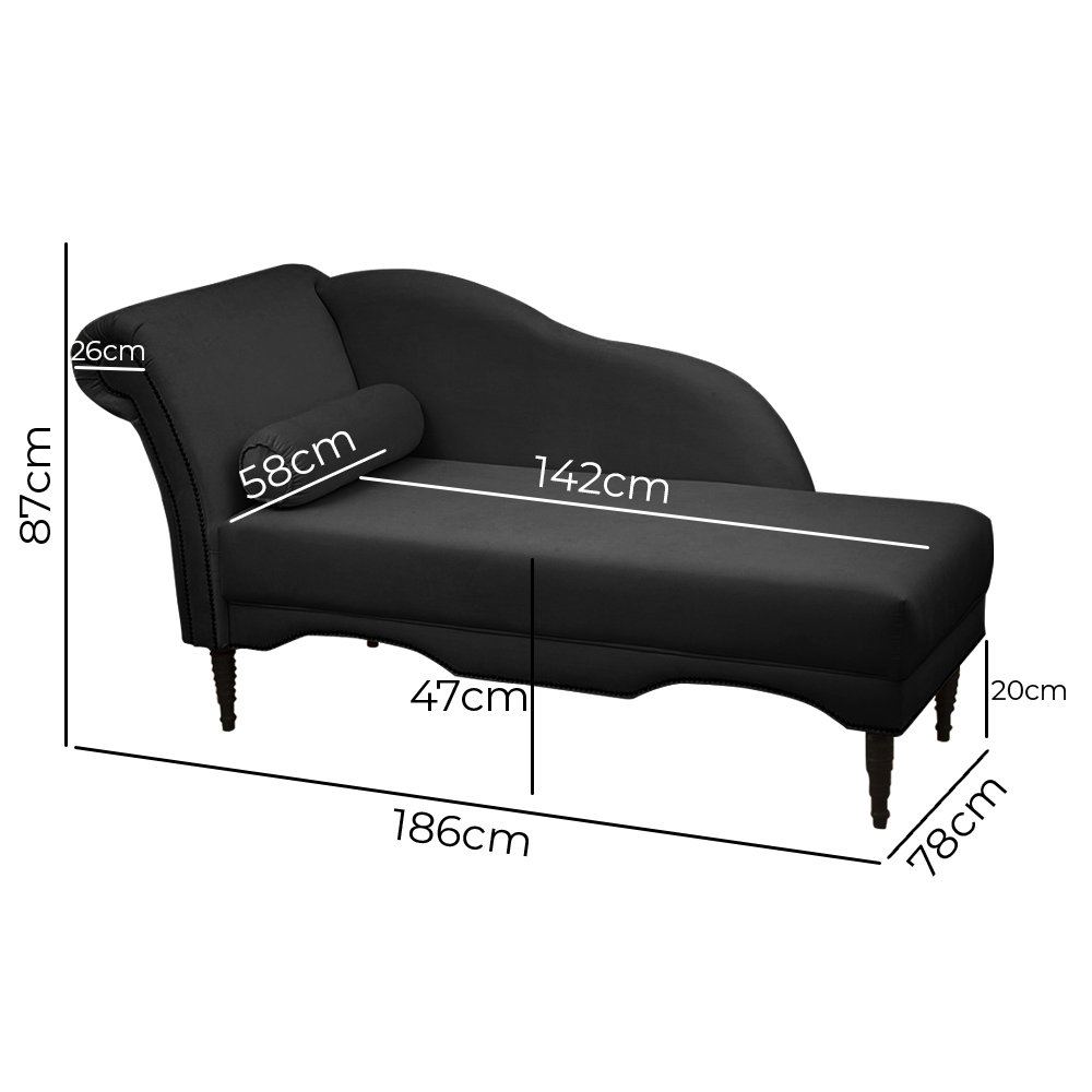 Divã Chaise Copenhagen Veludo 1,60cm Speciale Home - 3