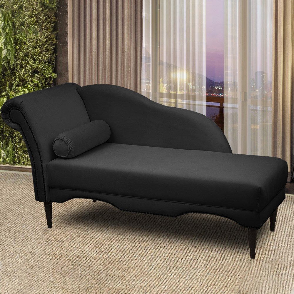 Divã Chaise Copenhagen Veludo 1,60cm Speciale Home - 2