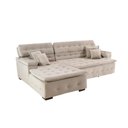 Ver imagem 1 de Sofá Retrátil e Chaise Orlando 220x150 Bege
