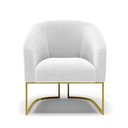 Ver imagem 5 de Cadeira Sala de Jantar Base Industrial Dourada Stella Bouclê D03 - D’Rossi