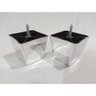 Kit 6 Pés para Sofa Rack Estofados Modelo Cadency Cromado Trapézio Alt 6 Cm - 4