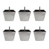 Kit 6 Pés para Sofa Rack Estofados Modelo Cadency Cromado Trapézio Alt 6 Cm - 1