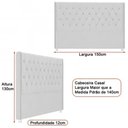 Ver imagem 3 de Cabeceira para Cama Box Casal 150cm Soft Bouclé Off White - Sallar Home