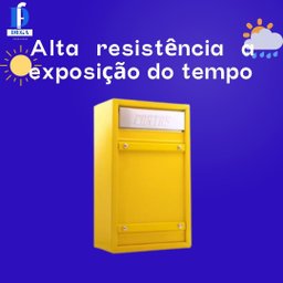 Caixa Correio Carta Jornal Grade/embutir Amarela + 3 Número C/cadeado - 6