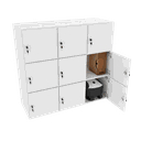 Ver imagem 1 de ARMÁRIO ESCANINHO 9 PORTAS SEM RODAPÉ M179.2021.B (ORGANIZA) MUNDI MOVEIS